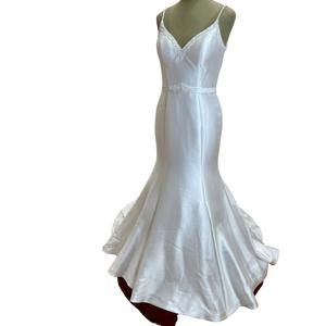 Mary's Bridal | Dresses | New Marys Bridal Low Back Beaded Strap Wedding  Gown In White | Poshmark
